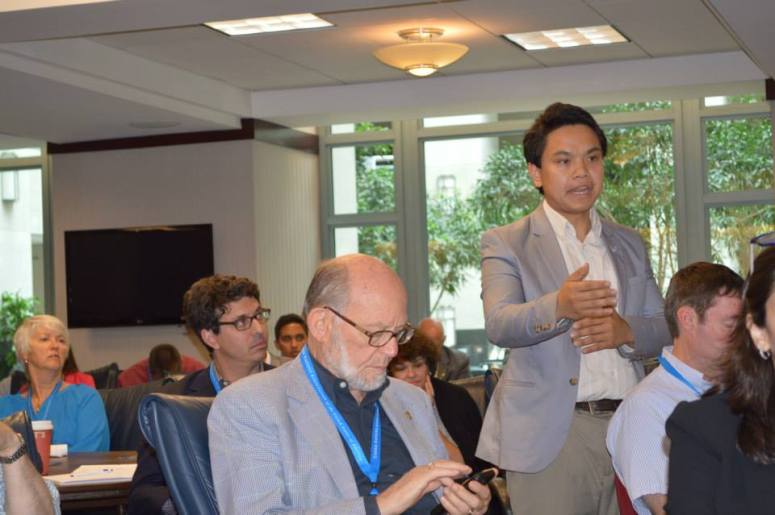 Sky Pham bringing up my concern about dangerous action of China Govt has been directly endangering peace in Vietnam, Philippine and Japan - at the UNA meeting hold by Sir S.Grosz (Deputy Chief of Operation, Plan Section for the Military Component of the UN Mission) and Sir Nedialko Kostov (Political Affair and Policy Officer). I believe that, "It isn't enough to talk about peace. One must believe in it. And it isn't enough to believe in it. One must work at it."Eleanor Roosevelt